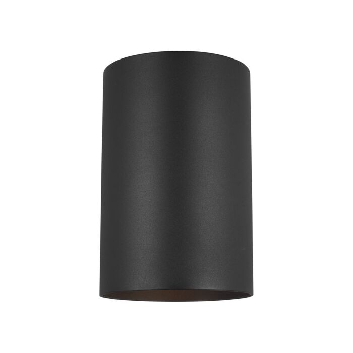 Sea Gull Outdoor Cylinders Outdoor Wall Light in Black