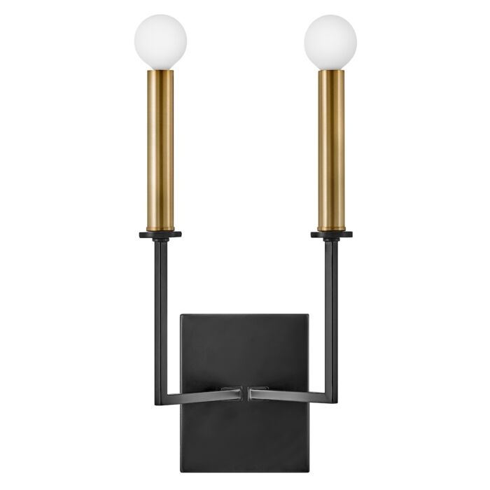 Lark Lazlo 2 Light Wall Sconce in Black
