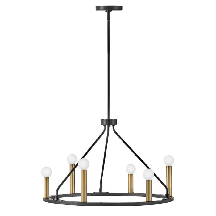 Lark Lazlo 6 Light Chandelier in Black