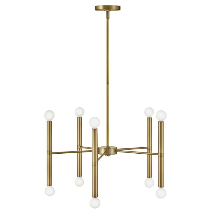 Lark Millie 2 Light Chandelier in Lacquered Brass