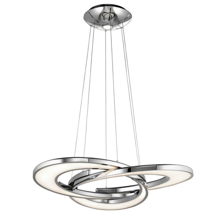 Elan Destiny 36 Inch 4 Light LED Chandelier in Chrome