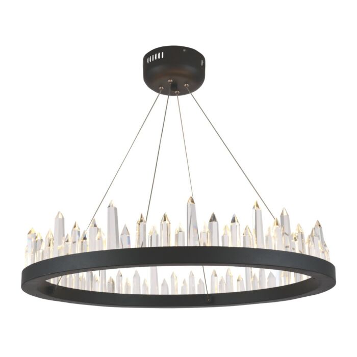 Malta 32-Light LED Chandelier in Satin Dark Grey
