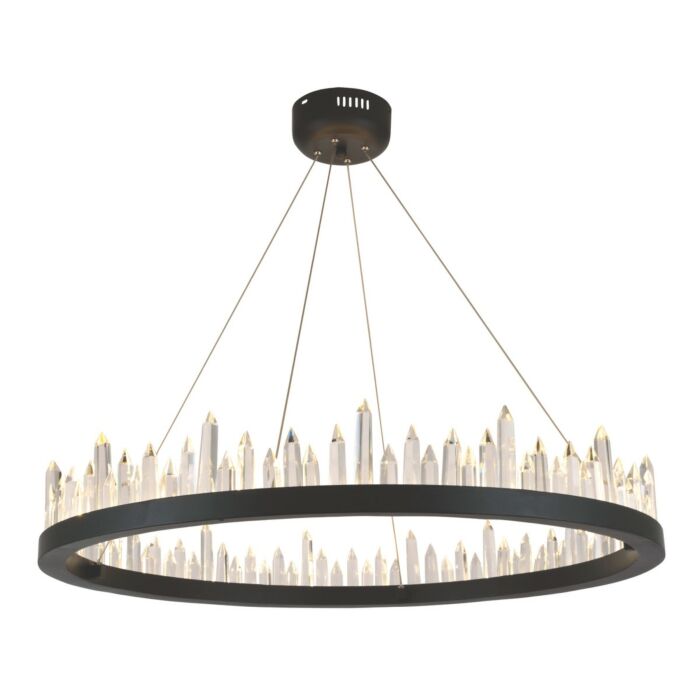 Malta 40-Light LED Chandelier in Satin Dark Grey