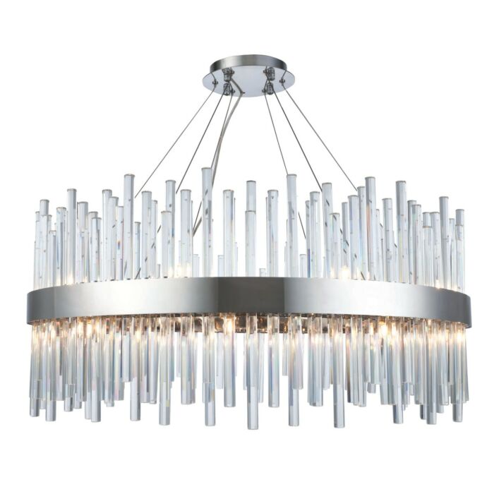 Dallas 18-Light Chandelier in Chrome