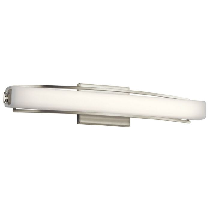 Elan Rowan 25.25 Inch LED Bathroom Vanity Light in Brushed Nickel