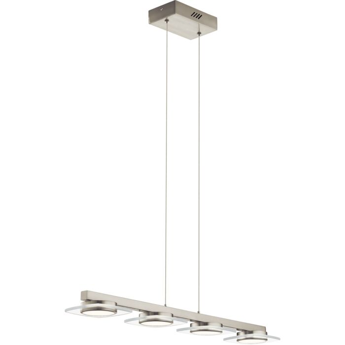Elan Azenda 33.5 Inch 4 Light LED Linear Pendant in Brushed Nickel