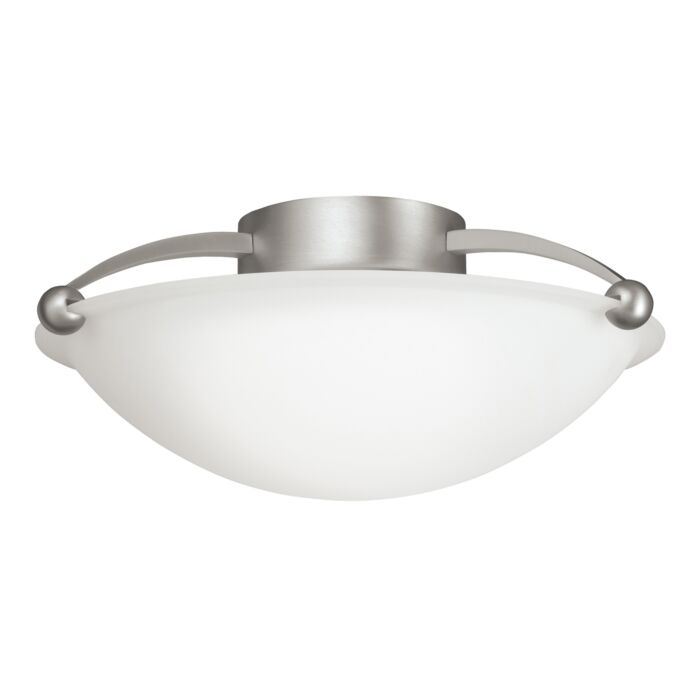 Kichler 2 Light 15 Inch Ceiling Light in Brushed Nickel
