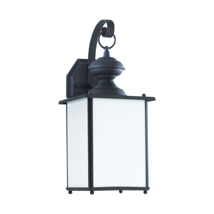 Sea Gull Jamestowne 17 Inch Outdoor Wall Light in Black