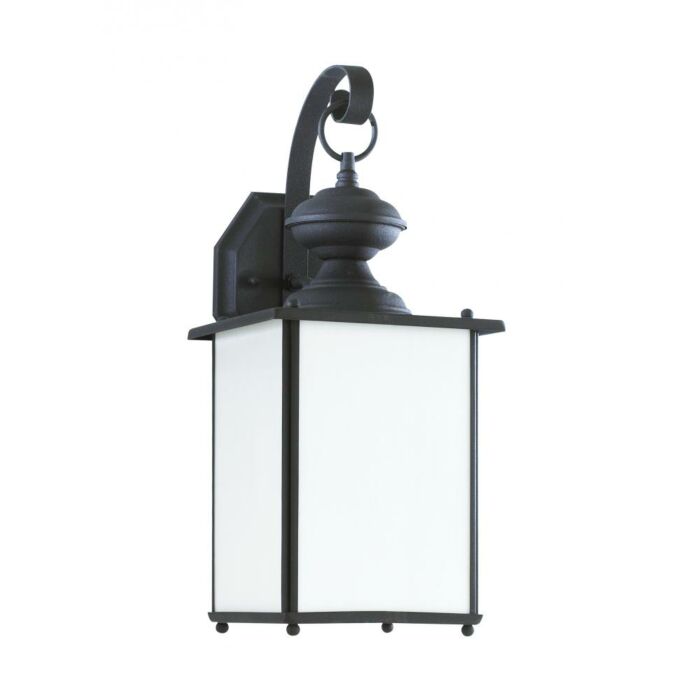 Sea Gull Jamestowne 17 Inch Outdoor Wall Light in Black
