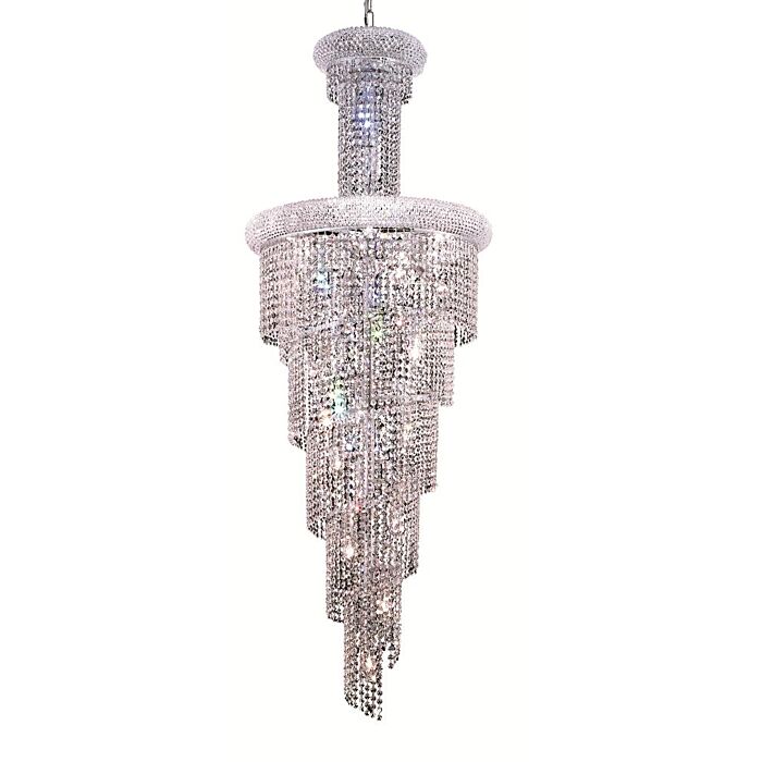 Spiral 22-Light Chandelier in Chrome