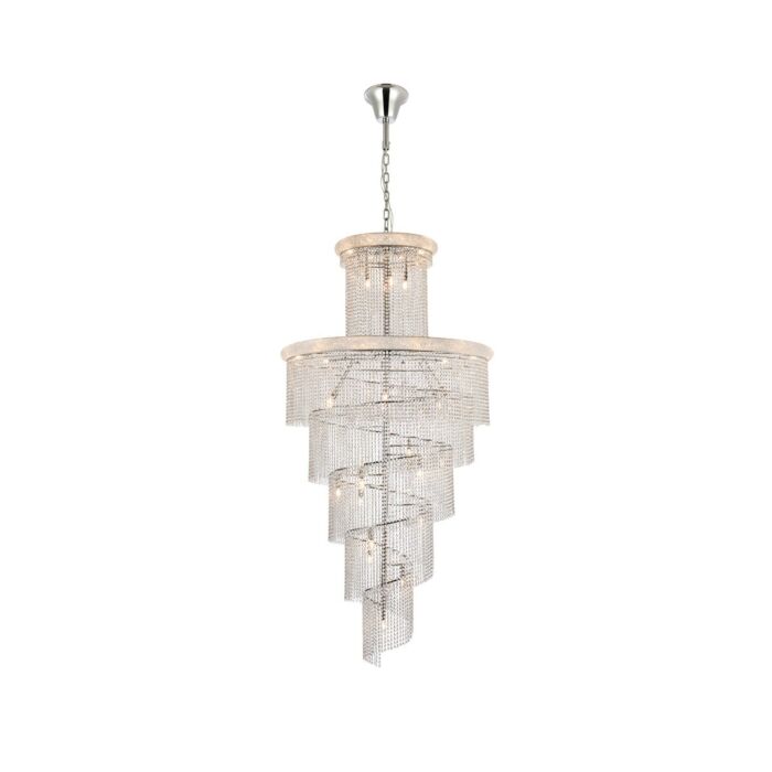 Spiral 41-Light 4Chandelier in Chrome