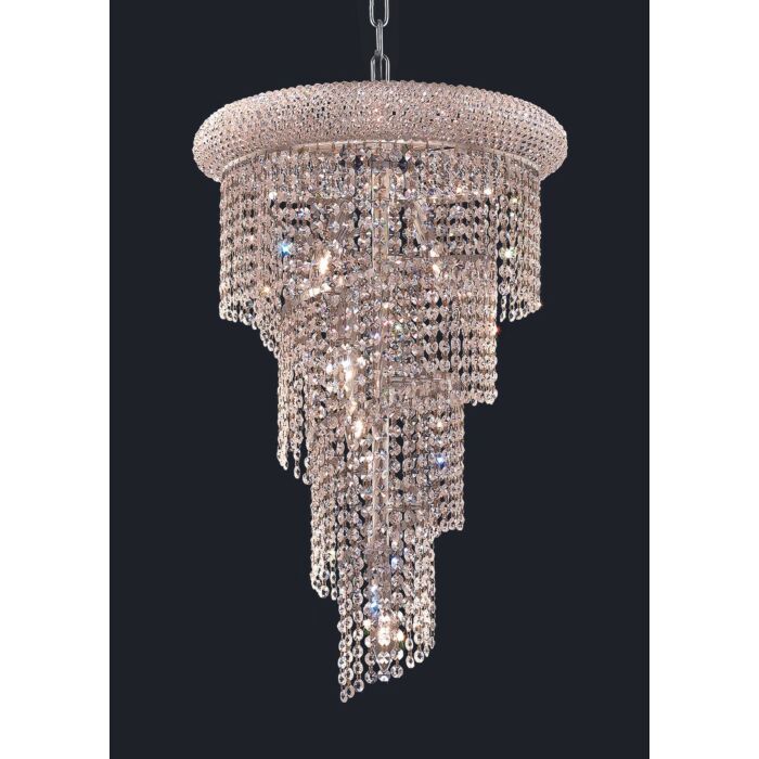 Spiral 8-Light Pendant in Chrome