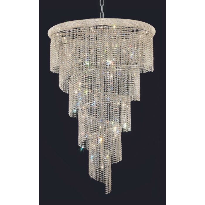 Spiral 29-Light 2Chandelier in Chrome
