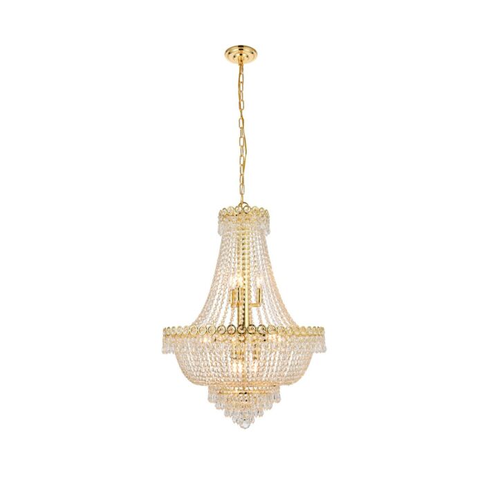 Century 12-Light Chandelier in Gold