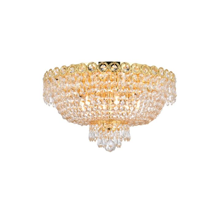 Century 6-Light Flush Mount in Gold