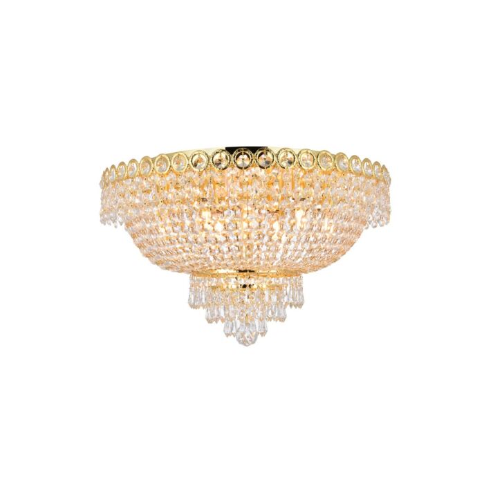 Century 9-Light Flush Mount in Gold