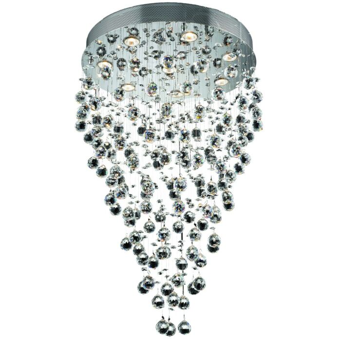 Galaxy 9-Light Chandelier in Chrome