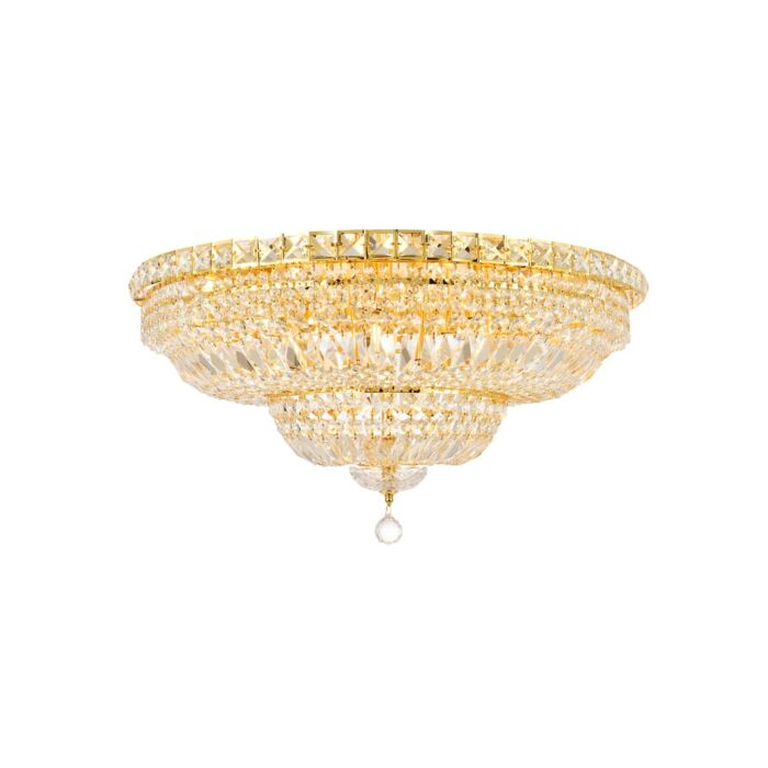 Tranquil 18-Light Flush Mount in Gold