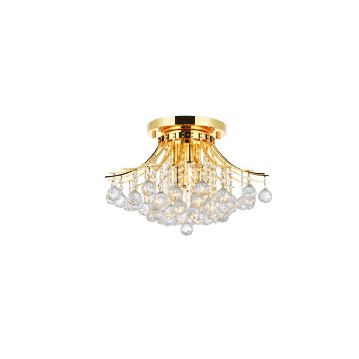 Toureg 6-Light Flush Mount in Gold