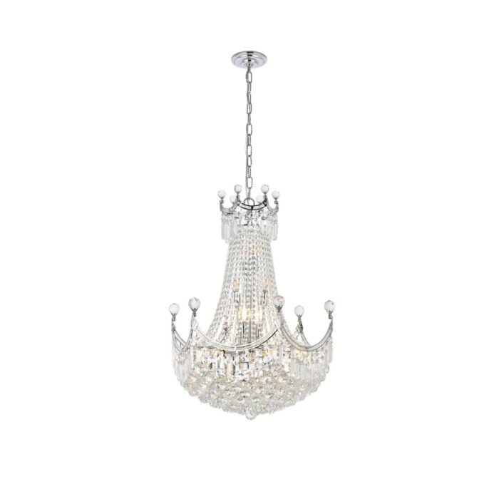 Corona 15-Light Chandelier in Chrome