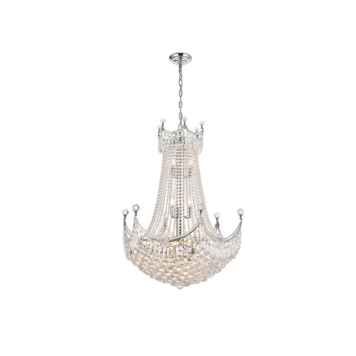 Corona 24-Light Chandelier in Chrome