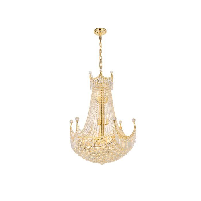 Corona 24-Light Chandelier in Gold