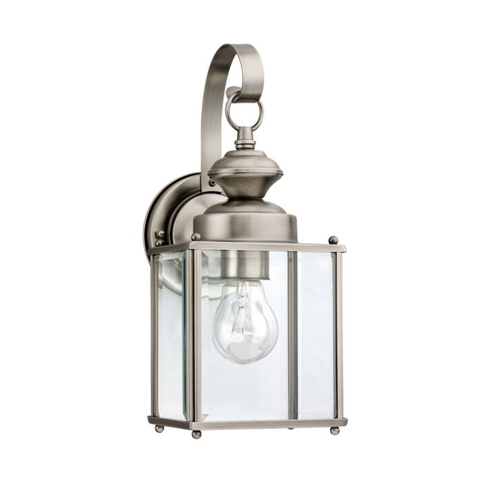 Sea Gull Jamestowne 13 Inch Outdoor Wall Light in Antique Brushed Nickel