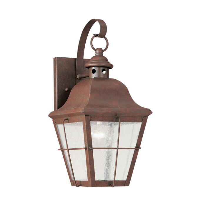 Sea Gull Chatham 15 Inch Outdoor Wall Light in Weathered Copper