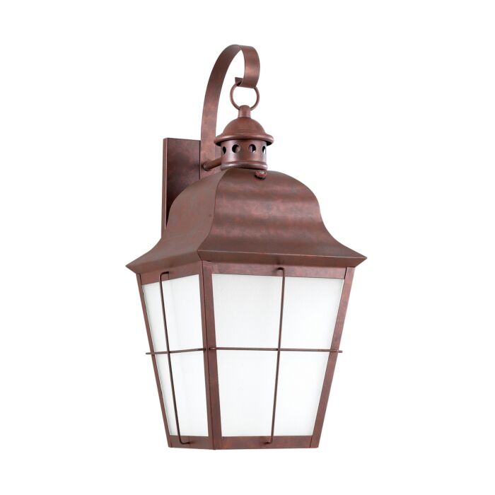 Sea Gull Chatham 21 Inch Outdoor Wall Light in Weathered Copper