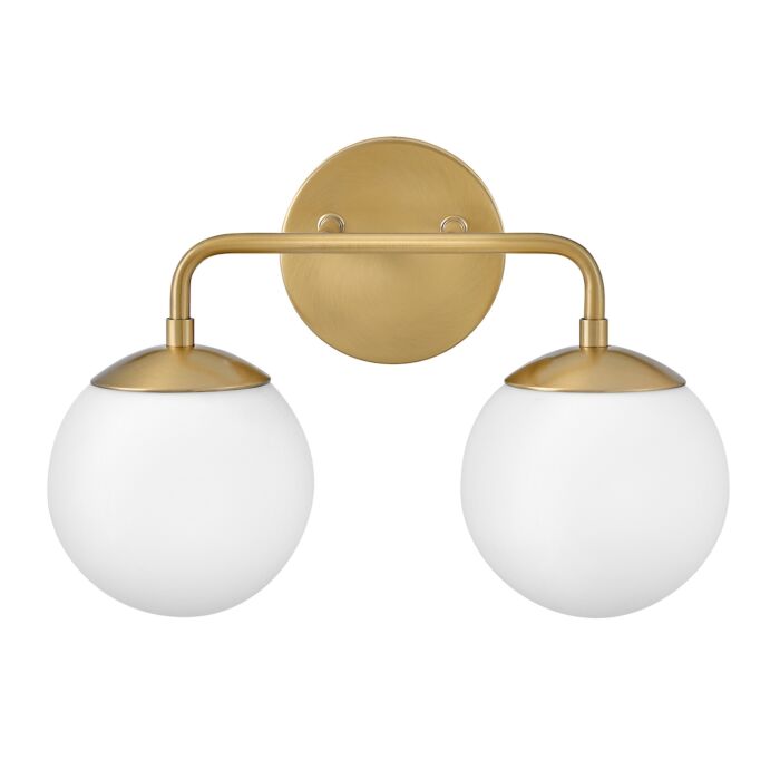 Lark Juniper 2 Light Bathroom Vanity Light in Lacquered Brass