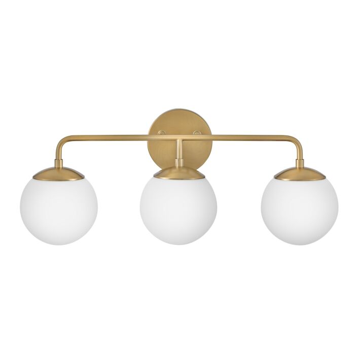 Lark Juniper 3 Light Bathroom Vanity Light in Lacquered Brass