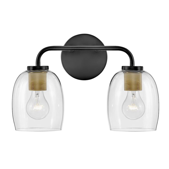 Lark Percy 2 Light Bathroom Vanity Light in Black