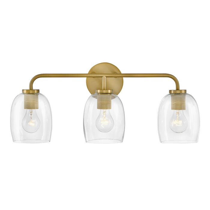 Lark Percy 3 Light Bathroom Vanity Light in Lacquered Brass