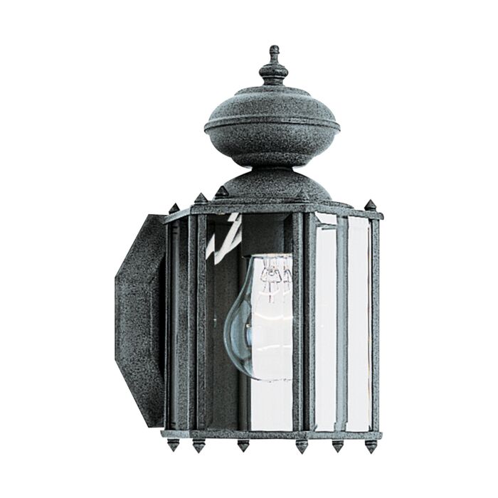 Sea Gull Classico 11 Inch Outdoor Wall Light in Black