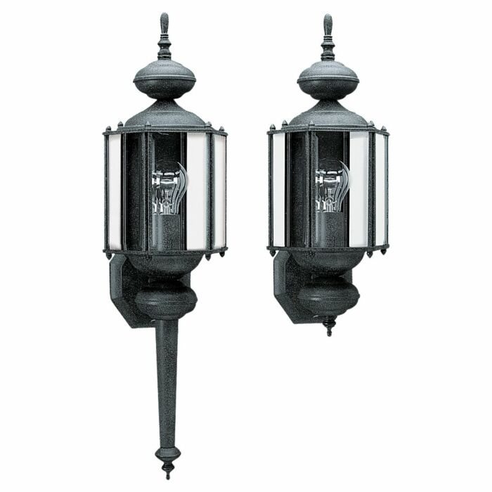 Sea Gull Classico 26 Inch Outdoor Wall Light in Black