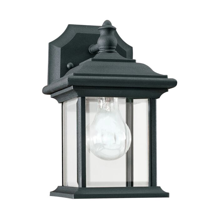 Sea Gull Wynfield 10 Inch Outdoor Wall Light in Black
