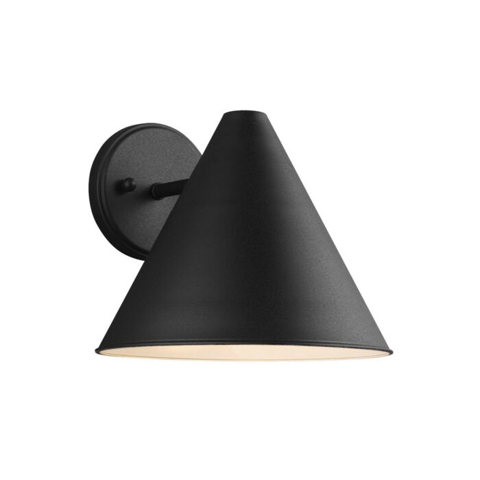 Sea Gull Crittenden 9 Inch Outdoor Wall Light in Black