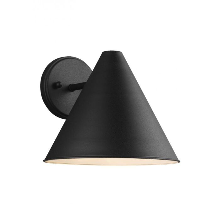Sea Gull Crittenden 9 Inch Outdoor Wall Light in Black