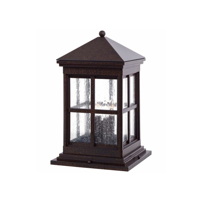 The Great Outdoors Berkeley 4 Light  Outdoor Post Light in Rust