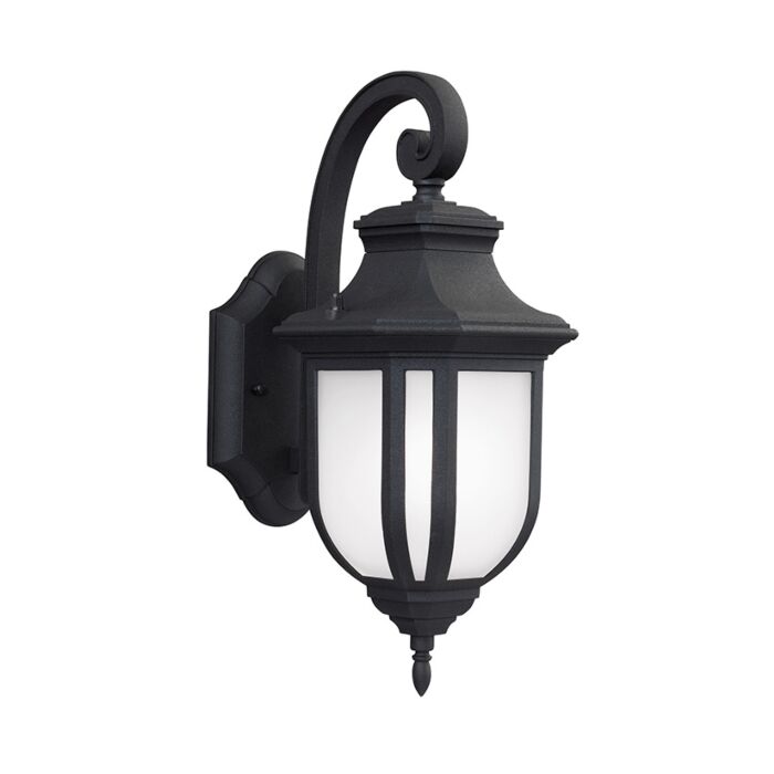 Sea Gull Childress 15 Inch Outdoor Wall Light in Black