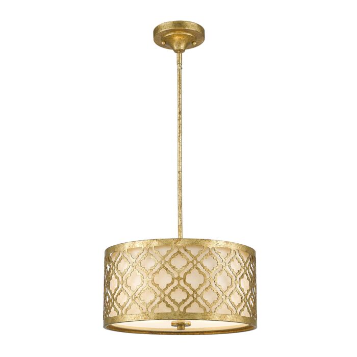 Arabella 2-Light Island Pendant in Distressed Gold