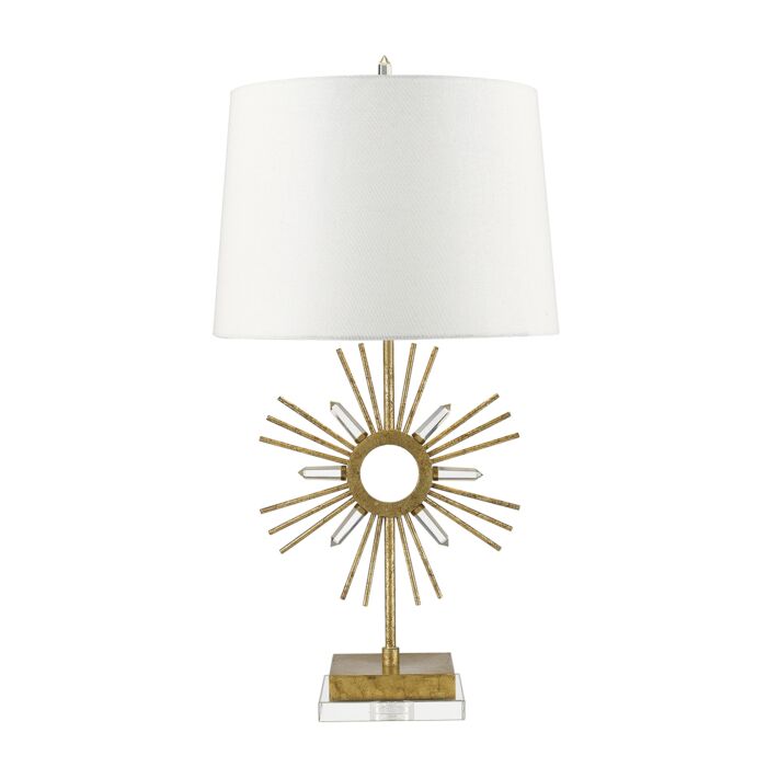Sun King 1-Light Buffet Lamp in Distressed Gold