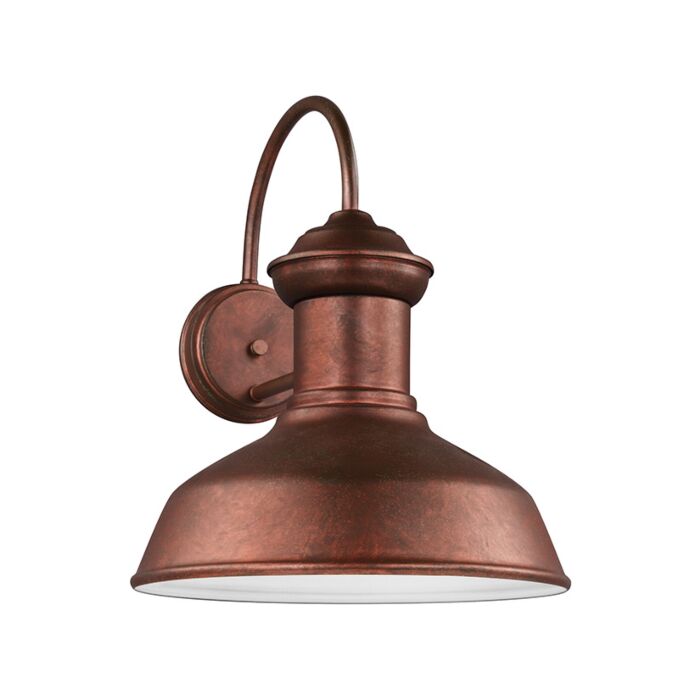 Sea Gull Fredricksburg 16 Inch Outdoor Wall Light in Weathered Copper