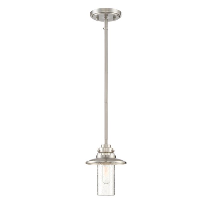 Dover 1-Light Mini Pendant in Satin Platinum