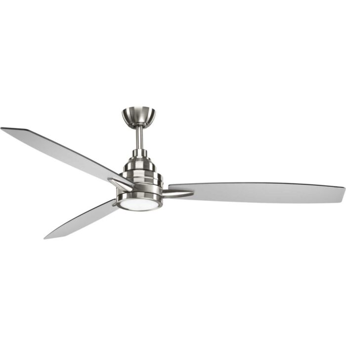 Gaze 1-Light 60" Hanging Ceiling Fan in Brushed Nickel