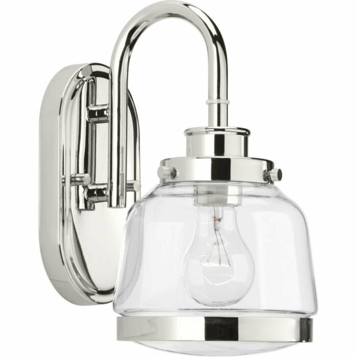 Judson 1-Light Bathroom Vanity Light in Polished Nickel