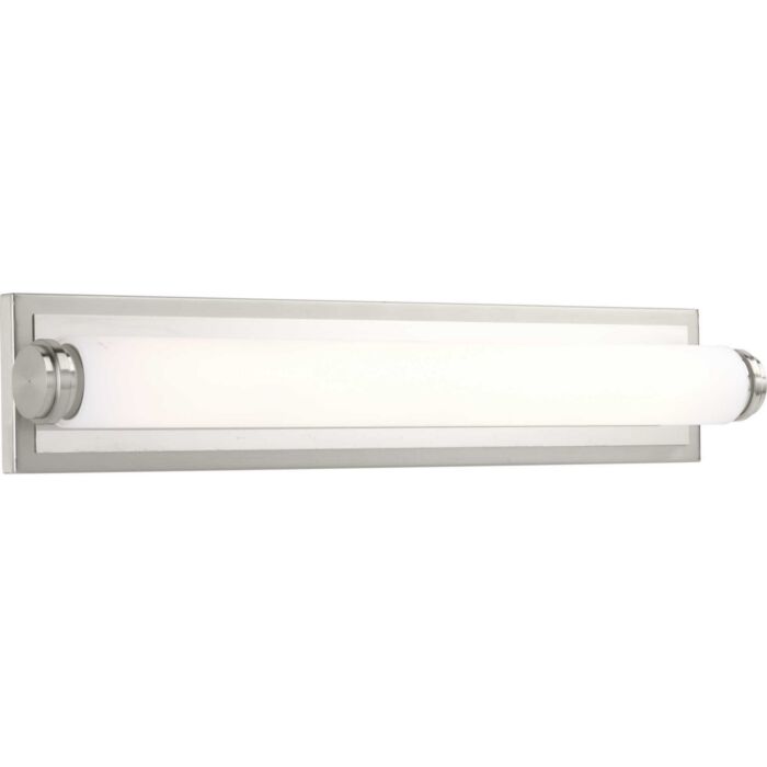 Concourse LED 1-Light LED Bathroom Vanity Light in Brushed Nickel