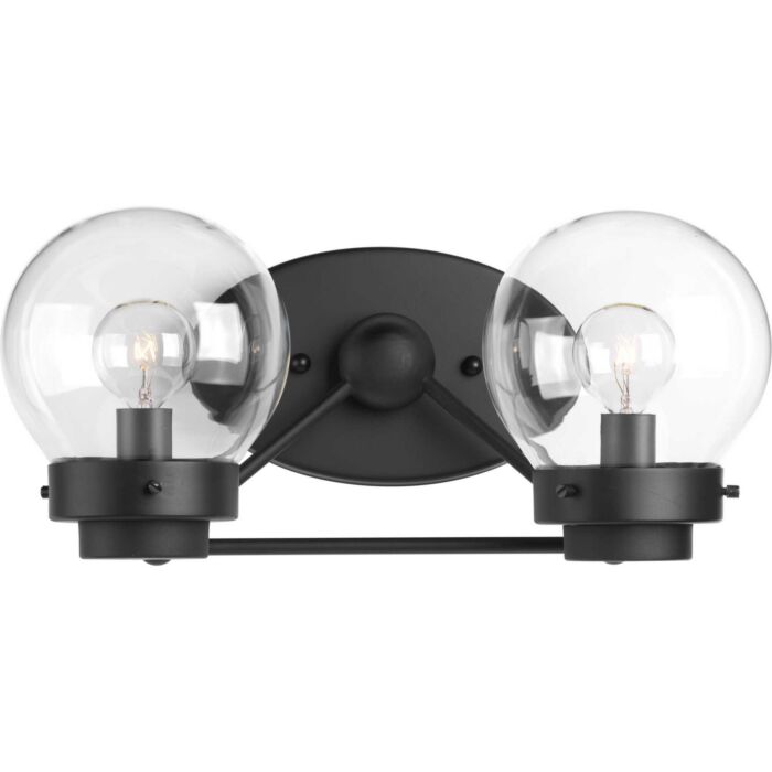 Spatial 2-Light Bathroom Vanity Light in Black