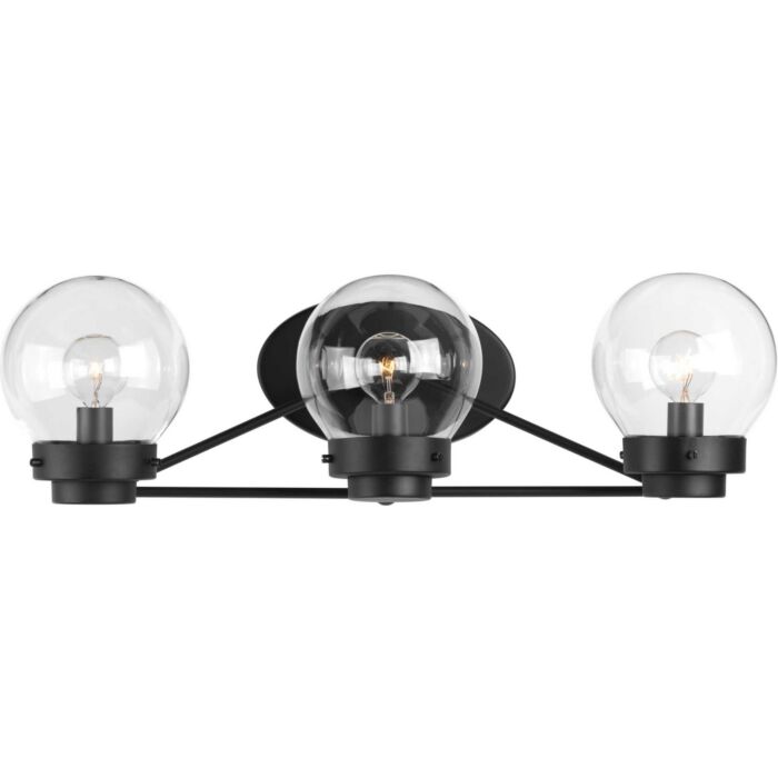 Spatial 3-Light Bathroom Vanity Light in Black