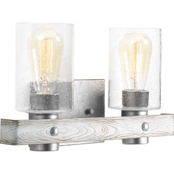 Gulliver 2-Light Bathroom Vanity Light in Galvanized Finish